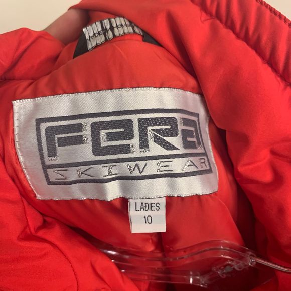 Fera Skiwear Red Ski Jacket Size 10 - Picture 3 of 3